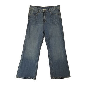 Re-Gen Jeans mens 36 x 30 relaxed loose baggy straight blue organic cotton pants